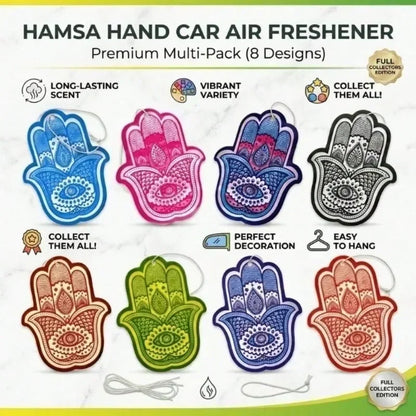 Hamsa Hand Pattern Hanging Car Air Freshener Assorted Fragrance Paper Scent Cards 5‑40 Pcs