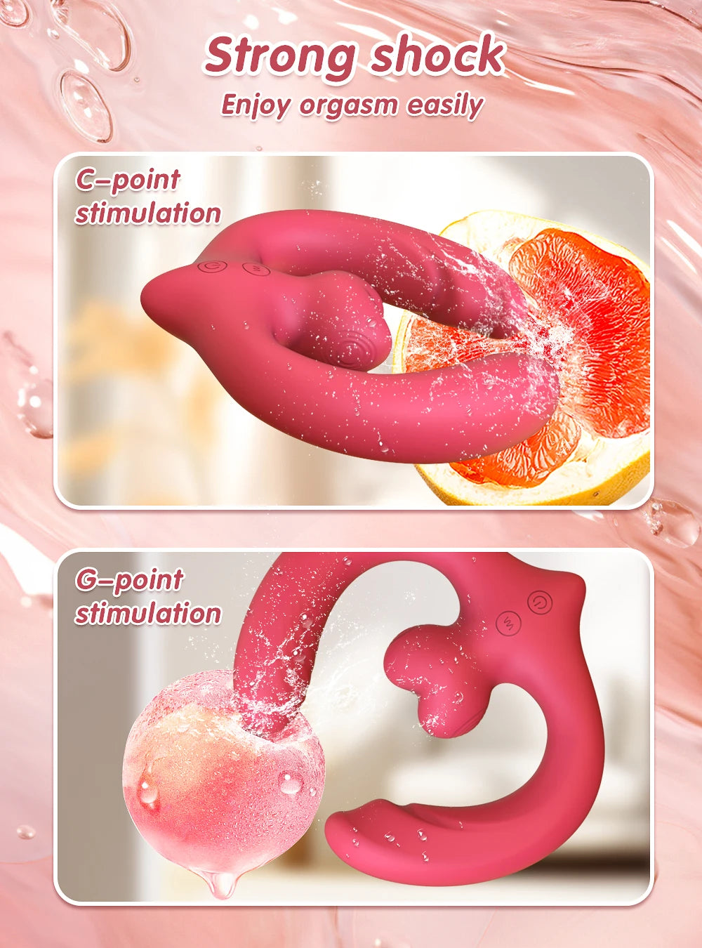 APP Strapless Strap-On G-Spot Dildo Vibrator Realistic Double-Ended Vibrating Butt Plug Anal Sex Toys for Women Lesbians Couples