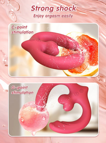 APP Strapless Strap-On G-Spot Dildo Vibrator Realistic Double-Ended Vibrating Butt Plug Anal Sex Toys for Women Lesbians Couples