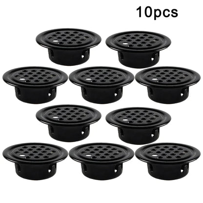 10 Pcs Cabinet Air Vent Grill Cover Metal Cupboard Round Ducting Ventilation 19-53mm For Home Decoration Hardware Accessories