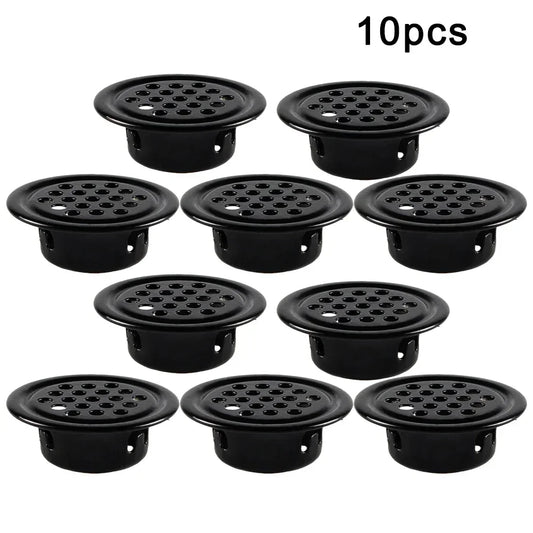 10 Pcs Cabinet Air Vent Grill Cover Metal Cupboard Round Ducting Ventilation 19-53mm For Home Decoration Hardware Accessories