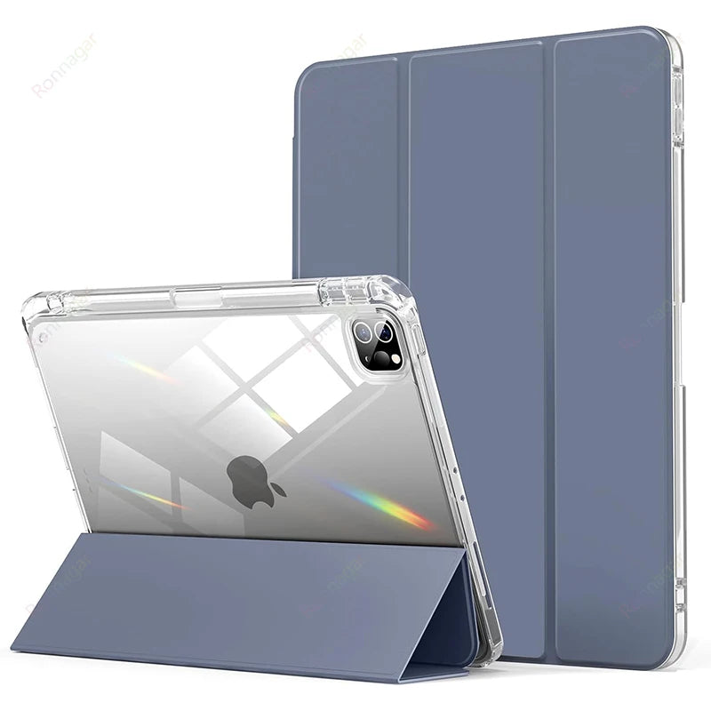With Pencil Holder Case for iPad A16 A19 12th 11th 2026 Air11 13 Air8 M4 M3 M2 Pro11 12.9 13 M4 M5 Air4 5 10 9 8 7 9.7 10.2 10.5