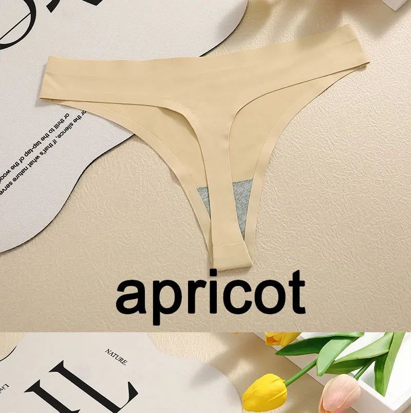 3PCS/SET Sexy G-String Underwear Breathable Female T-back Intimate Lingerie Seamless Low Waist Underpants Lady Bikini Panty S-XL