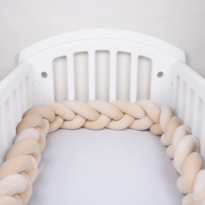 1-4M Baby Bumper Bed Braid Knot Pillow Cushion Bumper for Infant Crib Protector Cot Bumper Room Decor Crib Bedding Braid Set