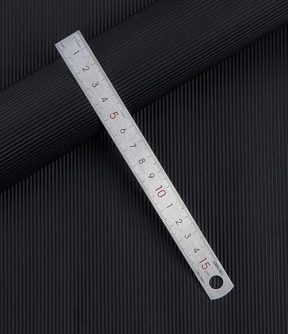 Deli Stainless Steel Ruler 15/20/30cm Metal Straight Ruler for Home School Precision Measuring Drawing Tool Supplies 1/2/5pcs