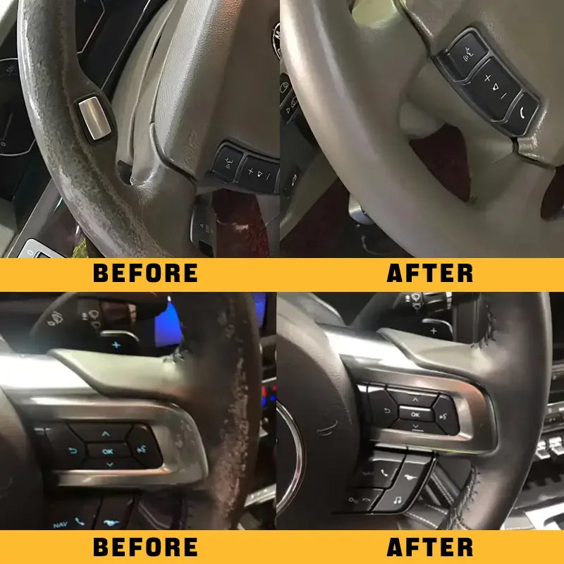 Steering Wheel & Dashboard Restoration Wax - Black Plastic Parts ABS Resin Coating Paste for Aging, Whitening & Cracking Repair
