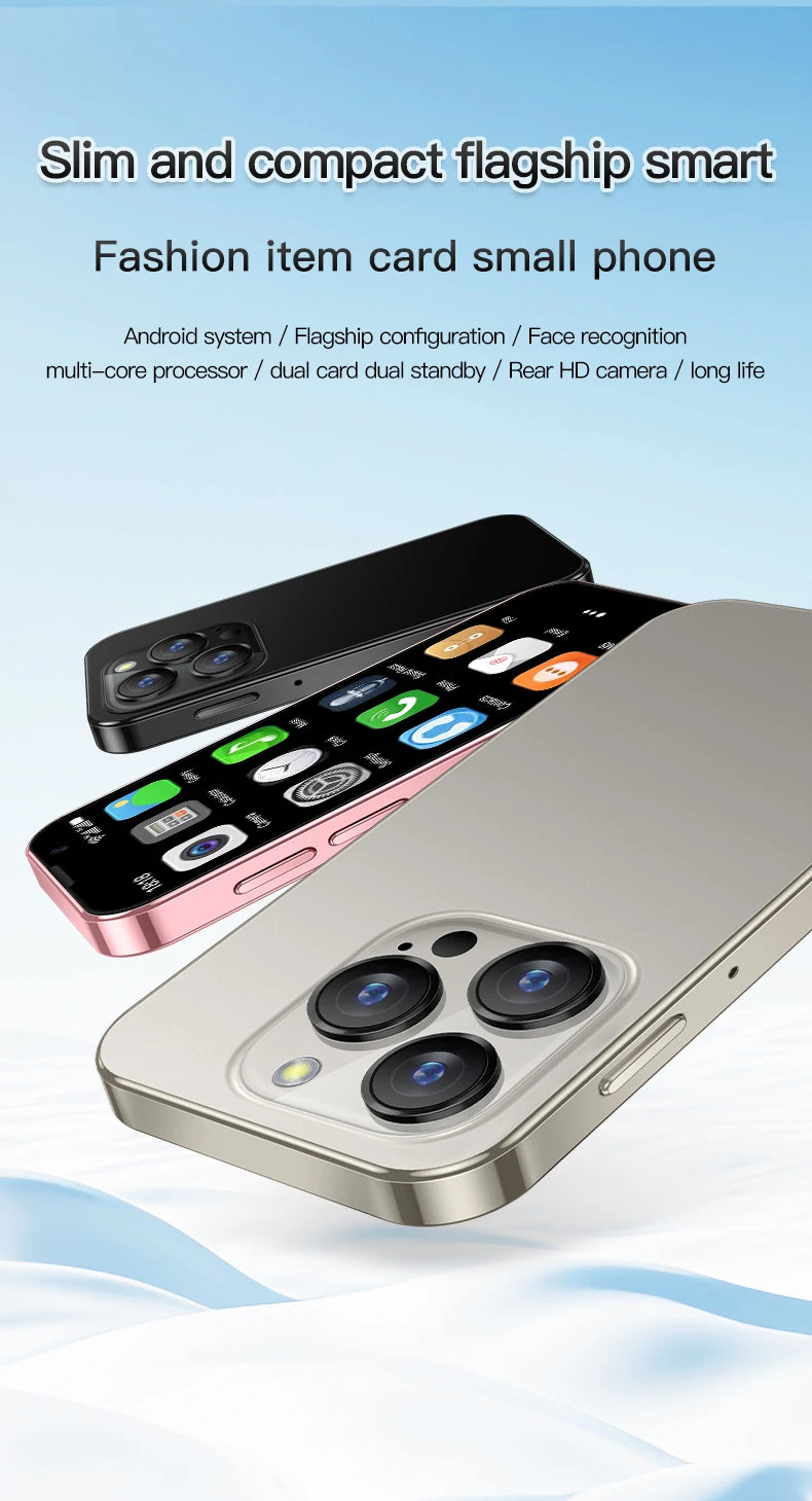 SERVO 16SE Mini Android Smartphone Dual SIM Standby 16GB ROM Play Store Wifi GPS Face Unlock 3G WCDMA 3.0" Small Smart Cellphone