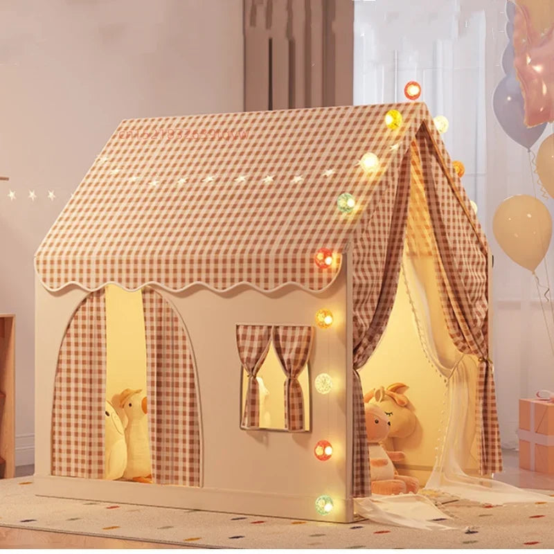 Large Castle Play Tent Foldable Play House Portable Small Playhouse Ideal Home Game Tent for Playroom Backyard Fun Activities