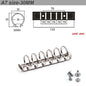 Metal Spiral Rings Binder Clip With 2 Pairs of Screw For Diary Notebook Planner A7 Binder Clip File Folder