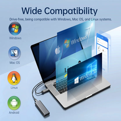 ORICO Tool Free Aluminum M2 NVMe SSD Enclosure 10Gbps PCIe Type C M.2 SSD Case NVMe M Key Solid State Drive Case Support UASP