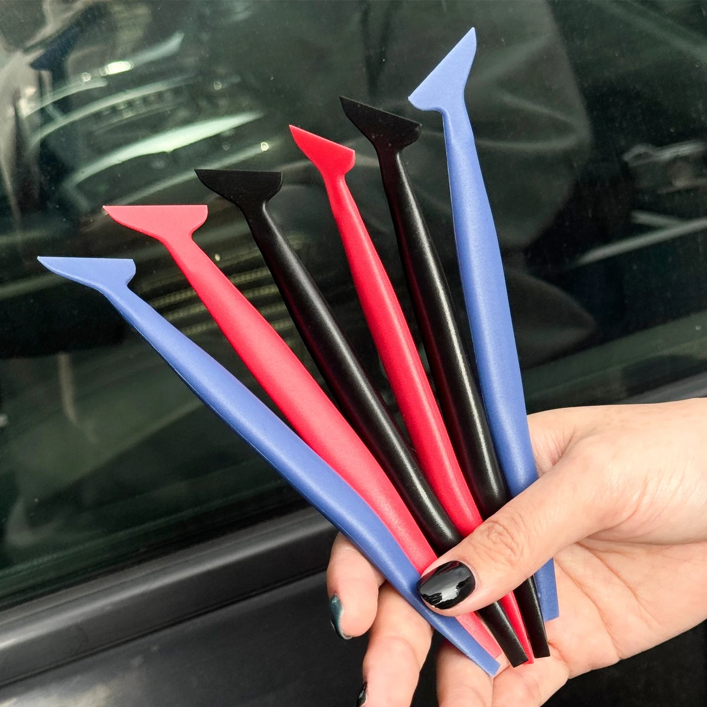 Scraper Blades Car Vinyl Wrap Tools Squeegee Rubber Seals Auto Detailing Supplie Scraper for PPF Installation Edge Pressing Gaps