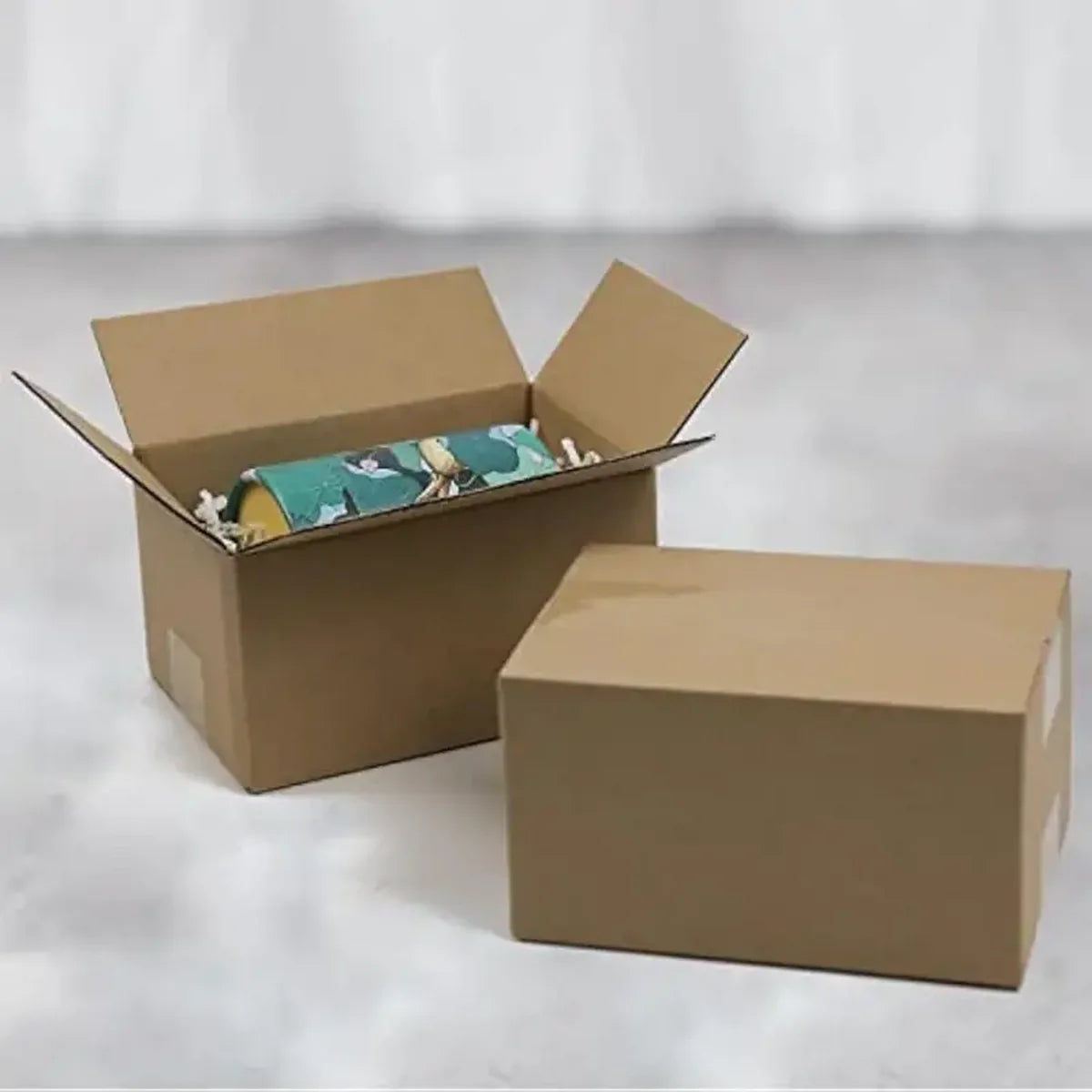 Mailing Shipping Boxes, 7.6x3.94x5.1inches, Brown Corrugated Cardboard Mailer Box With Lids, Single Wall, 32Lb/sq inch,