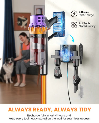 Erabros EV5 550W 70KPA Cordless Vacuum Cleaner Ultra-Strong Suction Power 80Mins Runtime Handheld Smart Vacuum Cleaner 4 Modes