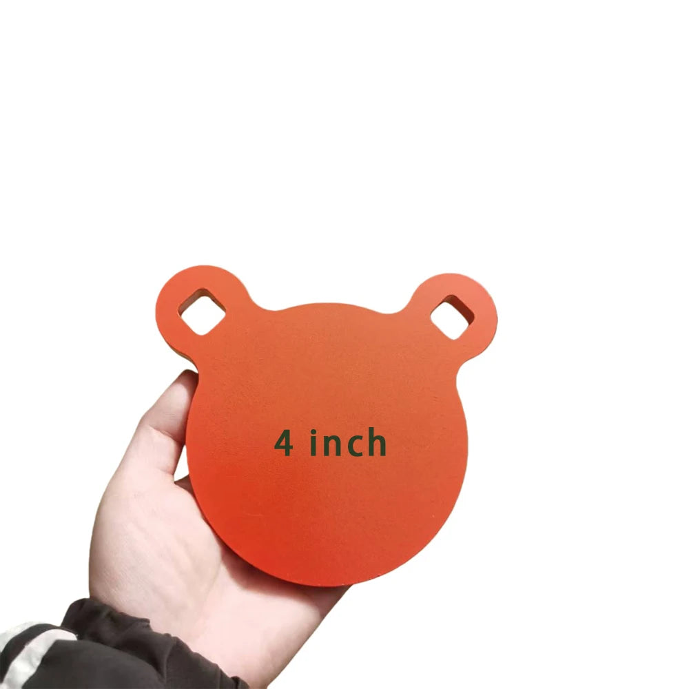10mm thickness orange panda-shaped AR500 steel shooting practice target plate, suitable for live ammunition, strong and durable.