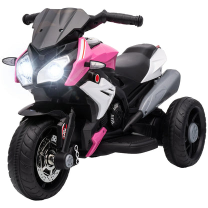 3-wheel electric motorcycle for children, 6V, electric motorcycle for kids aged 3 to 5, with lights and sounds, 86x42x52cm, load capacity: 25 kg