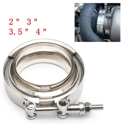2.5＂3＂ V-Band Clamp With Male Female Flange Kit Turbo Downpipe Wastegate V-Band Turbo Exhaust Pipes Car Accessories TP-1011A