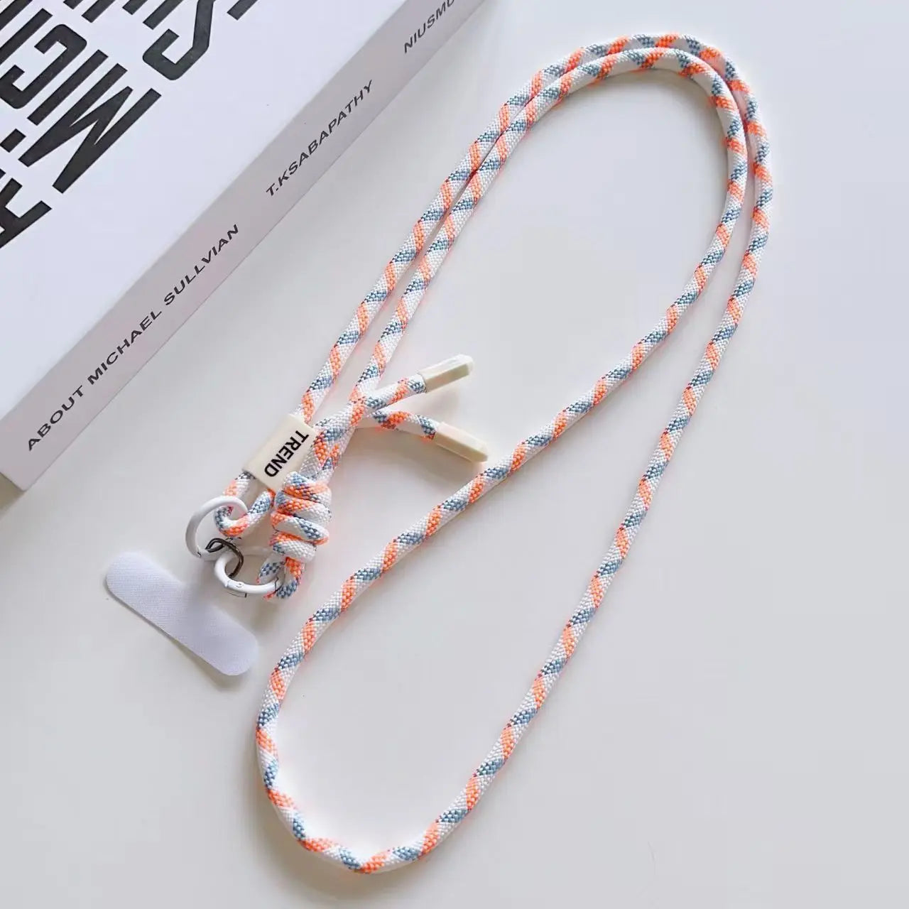 Adjustable Fashion Anti Loss Phone Lanyard 120CM Crossbody Neck Cord Wrist Strap for iPhone 17 Pro Max Case Chain Two Ring Rope