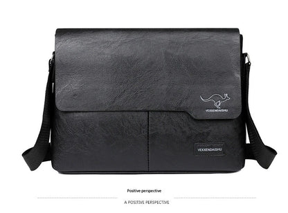 Business Shoulder Bag For IPAD PU Leather Business Handbag Men Messenger Bag Large Side Sling Bag Fashion Man Crossbody Bag