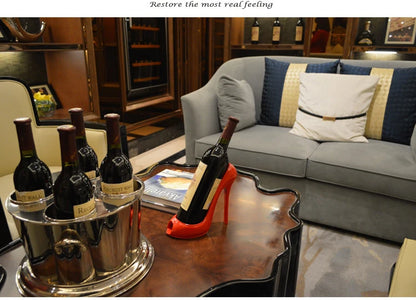 Creative High-heeled Shoes Wine Rack Home Living Room Table Decorations Ornaments To Send Friends Gifts Living Room Decoration