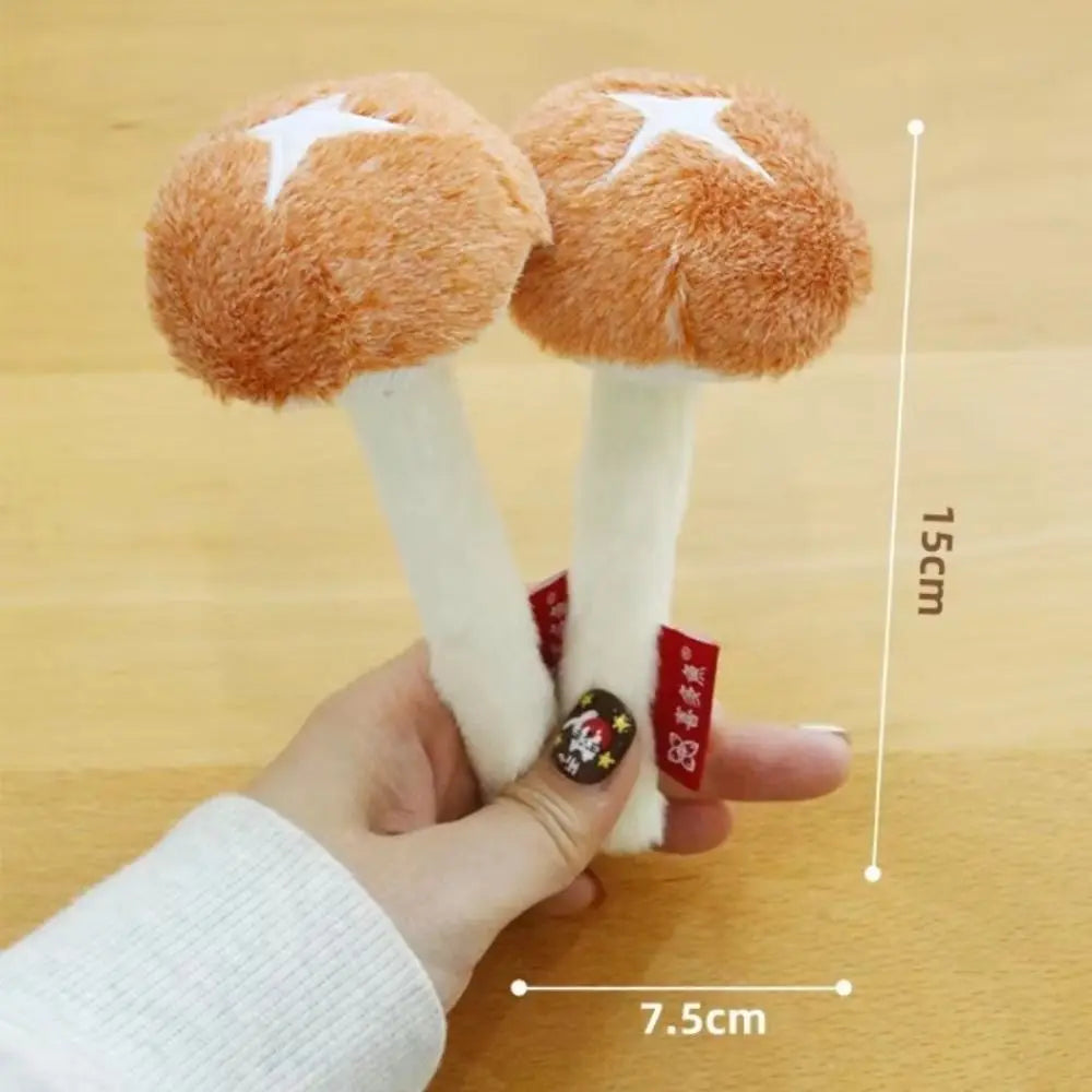New Simulated Cat Chew Mushrooms Shape Soft Interactive Cat Bite-resistant Non-toxic Realistic Mushroom Cat Interactive Play