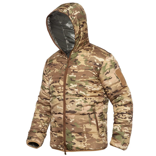 Winter Coat With Hoodie Mens Camouflage Tactical Jackets Outdoor Hooded Light Weight Thermal Reflective Windbreaker Men Clothing