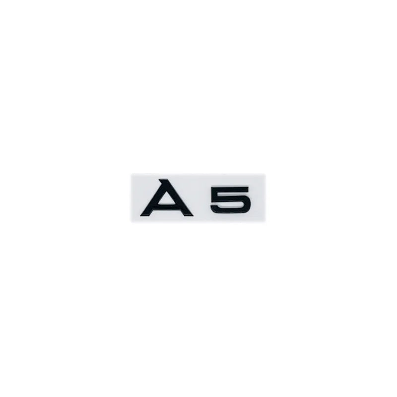 Car Letter Logo Sticker for A5 suitable for tail bumper and trunk emblem applicable to 2.0 3.0 40TDI 35 40 45TFSI models