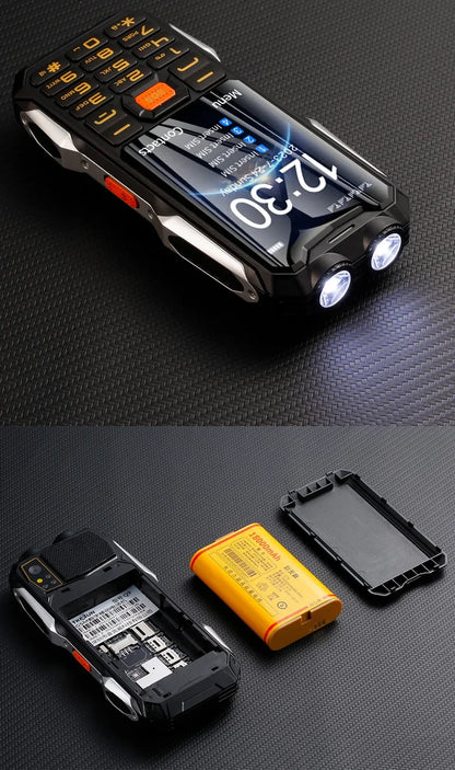 YEEMI Q9 GSM 2G&4G Network Mobile Phone 2G 4SIM 4G 2SIM Cards Rugged Bar Cellphone 3.5“ HD Display Big Battery Loud Sound Phone