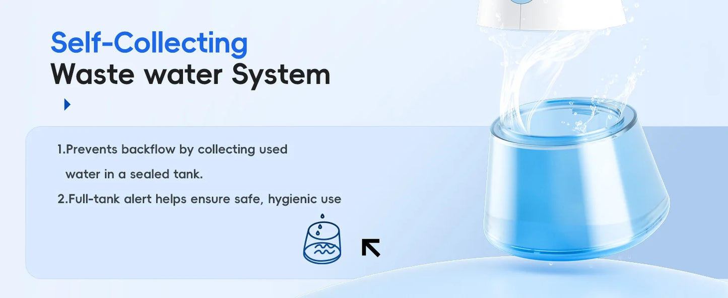 Nasal Irrigation System Sinus Rinse Machine with Water Tank & Waste Collection Tank - Nose Cleaner for Sinus,Allergy Relief