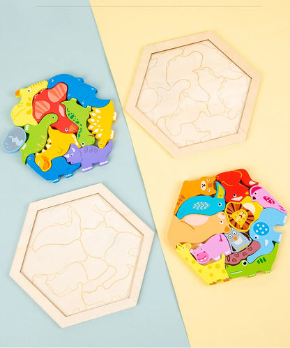 Baby toy Wooden jigsaw Puzzle Creative 3D Puzzle for Children's Intelligence Development Ealy Educational toy for Children