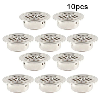 10 Pcs Cabinet Air Vent Grill Cover Metal Cupboard Round Ducting Ventilation 19-53mm For Home Decoration Hardware Accessories