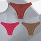 3Pcs Ultra-thin Seamless Silk Underwear Women's Panties Sexy Low-Waist Stretch Bikini Solid Color Briefs Lingerie XS-XXL Fashion