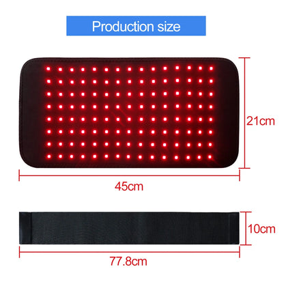 LED Red Light Massage Belt 120 LEDs Back And Waist Pain Relief Relax Belt Muscle Pain Relief 660nm 850nm Body Care Belt