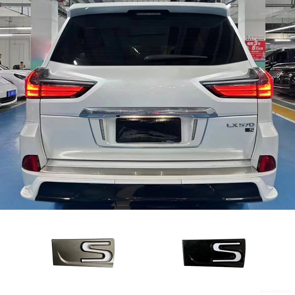 For Lexus LX570 S Accessories 2008-2019 Car Rear Trunk Special Emblem Badge Sticker Letter Rear Emblem