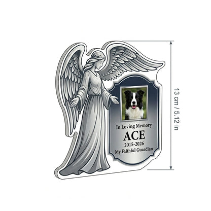 Custom Text Photo Pet Commemorative Angel Plaque,Acrylic,Pet Grief Remembrance Gift,Keepsake Ornament,Remembrance Anniversary