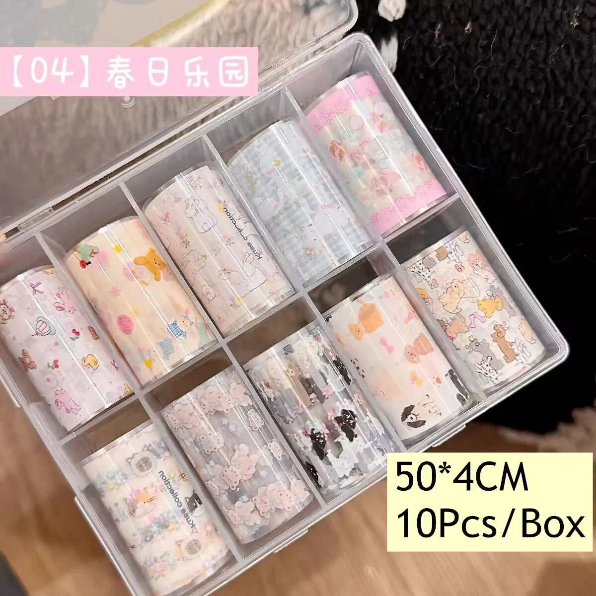 10Rolls Plaid Thousand-Bird Bow  Stars Nail Foils Transfer Paper  Nail Art Stickers  Manicure Set Decal  Nails Decoration