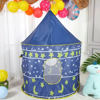 Night Sky Design Children's Playhouse Tent, Cute Castle for Little Boys and Girls