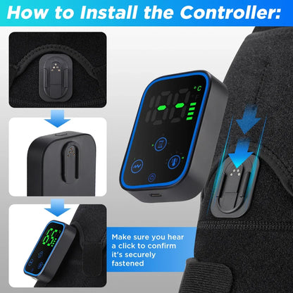 Electric Shoulder Heating Pad 3-Speed Vibration Muscle Relax Belt Thermal Massager Shoulder Neck Health Care Support Brace