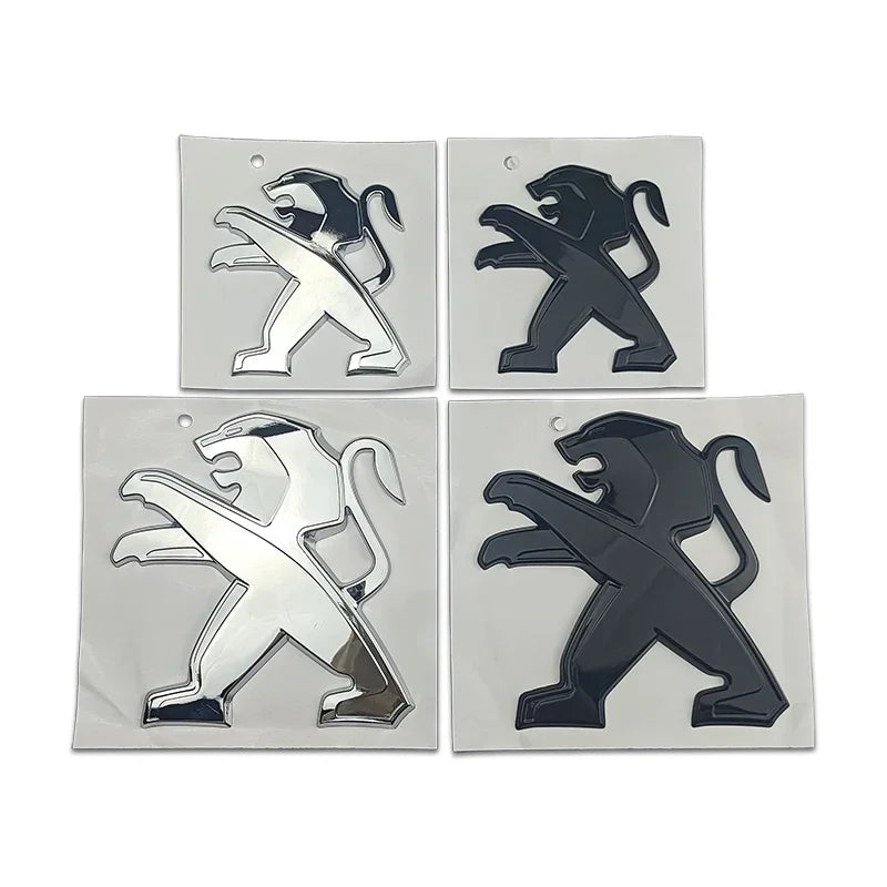 ABS Car Front Rear Logo Emblem Stickers for Peugeot 2008 3008 2021 2022 2023 Auto Grille Trunk Badge Cover Exterior Decoration