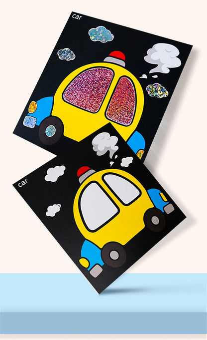 12Pcs DIY Cartoon Magic Transfer Painting Crafts for Kid Crafts Creative Drawing Educational Learning Art School Supplies