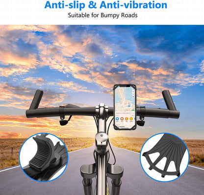 Universal Phone Silicone Holder Bicycle Motorcycle Mobile Buckle Pull Non-slip Adjustable Bike Handle GPS Mount barracket Stand