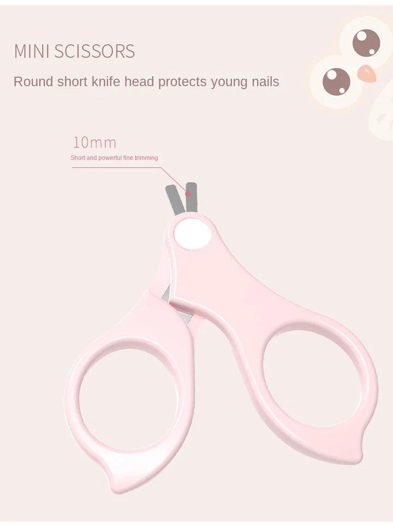 Newborn Baby Nail Scissors Baby Nail Care Tools Kids Safety Portable Nail Scissors Trimmer Tweezers with Box Kids  Nail Art  Set