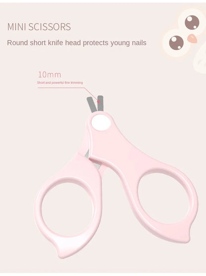 Newborn Baby Nail Scissors Baby Nail Care Tools Kids Safety Portable Nail Scissors Trimmer Tweezers with Box Kids  Nail Art  Set