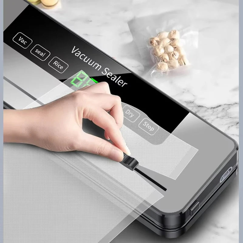 Electric Vacuum Sealer Machine Dry/Wet Food Packaging Vacuum Sealing Bags Food Storage Vacuum Packaging Machine for Kitchen