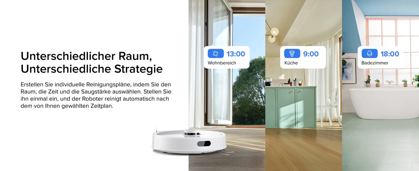 Roborock Q7 L5 robot vacuum cleaner (Q5 Pro upgraded version) has 8000Pa super suction, double anti-entanglement, precise LiDAR navigation, and intelligent restricted area.