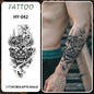 Demon Mask Waterproof Temporary Tattoo Sticker, Long-lasting Waterproof for 1-2 weeks, Realistic Semi-Permanent Fake Tattoo