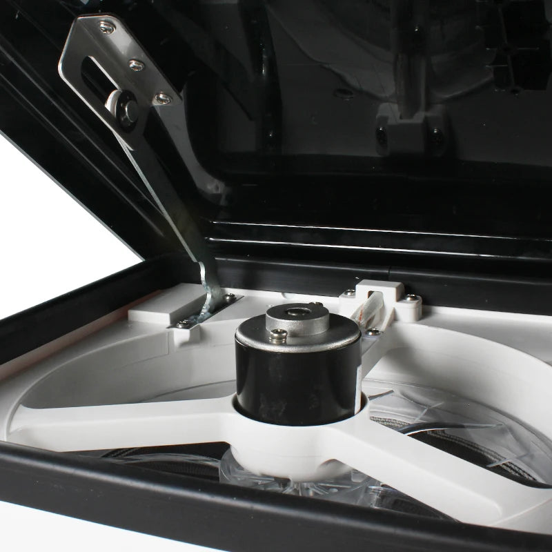 TYTXRV Caravan Accessories 11'' 12V CE RV Roof Vent Fan Manual Lifting Skylight Exhaust Fan for Camper Motorhome Travel Trailer