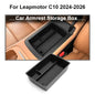 For Leapmotor C10 2024-2026 Center Console Lower Storage Box Armrest Storage Tray Organizer Auto Case Car Interior Accessories