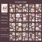 JIANQI 20 Sheets PET Die cut Stickers book Girl's Handbook Decorative handmade Scrapbooking Material Diary Album Craft Supplies
