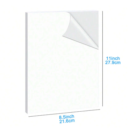 ESHANG A4/Letter High Matte Printable Vinyl Sticker Paper for Inkjet Printer Self-Adhesive Sheets Dries Quickly