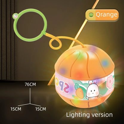 Kids Jumping Ball Glowing Elastic Ball with Foot Ring Elastic Jump Rope Sports Exercise Equipment Boys Girls Play Fitness Toy